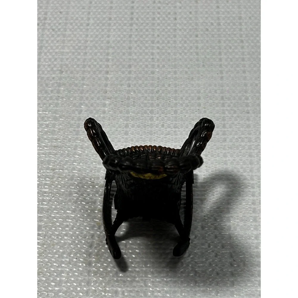 Vintage‎ Miniture Metal WICKER ROCKER PENCIL SHARPENER 2.5